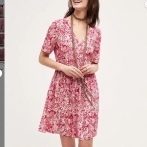 Anthropologie HD In Paris Archipelago Pink Floral Size 2